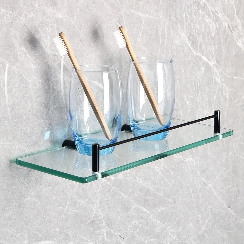 Shower Caddy 35mm Bathroom Glass Shelf Bath Shower Glass Holder Stainless Steel Storage Rack Wall Mount Shelf Bathroom
