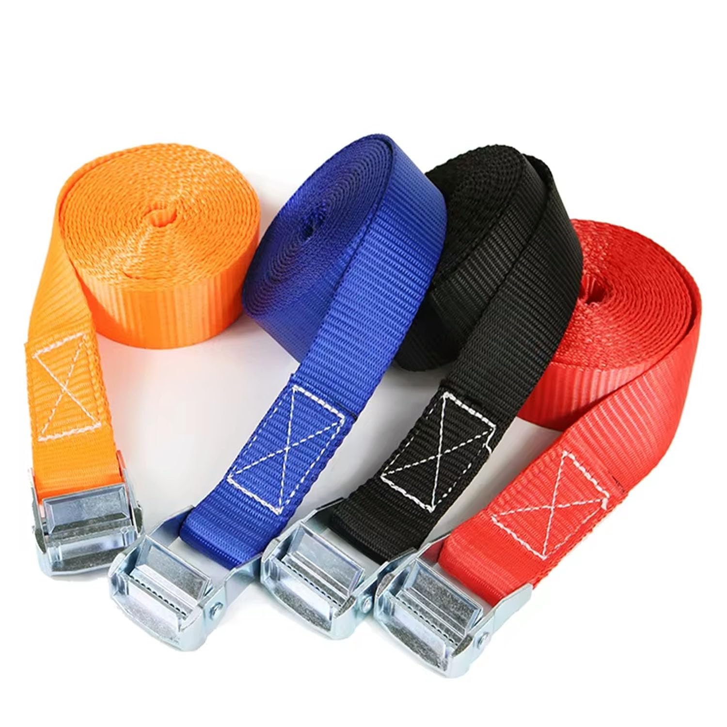 MR DIY Crafts Orange Ratchet Tie Down Straps with 25mm 2 Mtr. Cam Buckle Cargo Lashing Strap | Break Strength 300 Kg Cam Buckle, Heavy Duty Cargo Straps, 2-Piece Set-image-31
