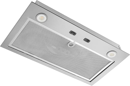 Broan-NuTone PM300SS Custom Power Pack Range Hood Insert with 2-Speed Exhaust Fan and Light, 300 Max Blower CFM, Stainless Steel, 21-Inch Built