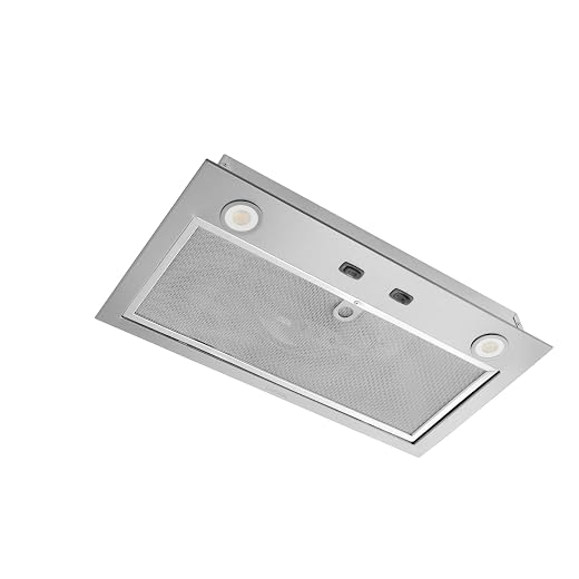 Broan-NuTone PM300SS Custom Power Pack Range Hood Insert with 2-Speed Exhaust Fan and Light, 300 Max Blower CFM, Stainless Steel, 21-Inch Built
