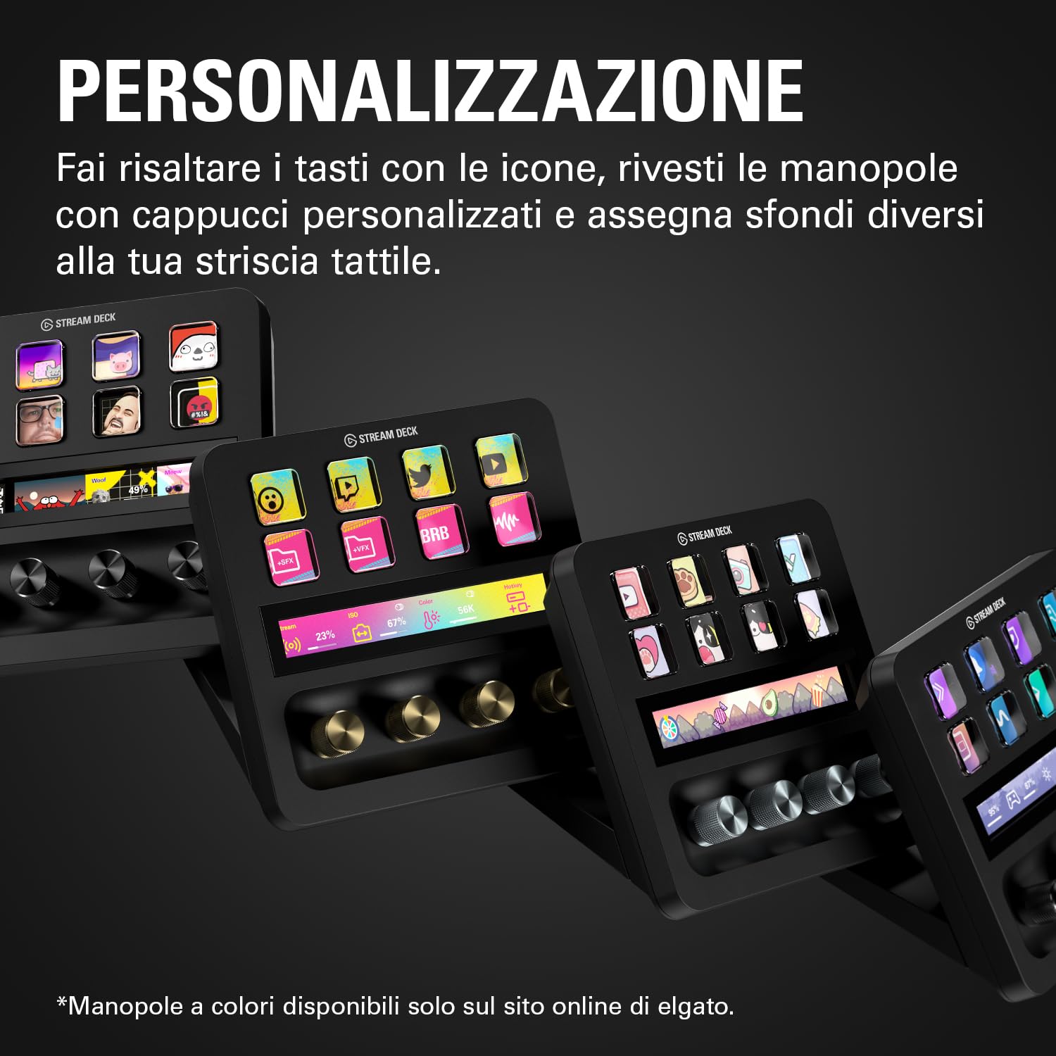 Elgato Stream Deck: Controller Audio e Interfaccia XLR-a-USB per Microfono, Compatibile con Ogni Microfono XLR per Podcasting e Streaming, Manopole e Tasti LCD, PC/Mac