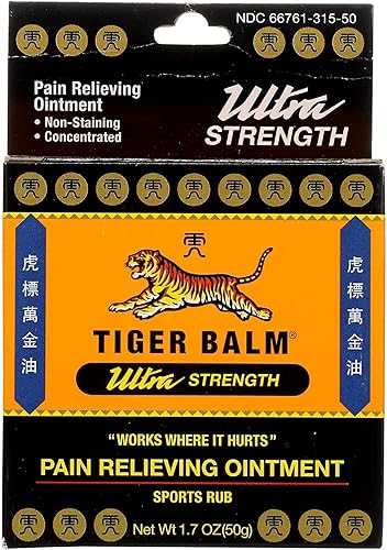 Tiger Balm Sport Rub ungüento para aliviar el dolor, ultra fuerte, 1.70 onzas (paquete de 4)