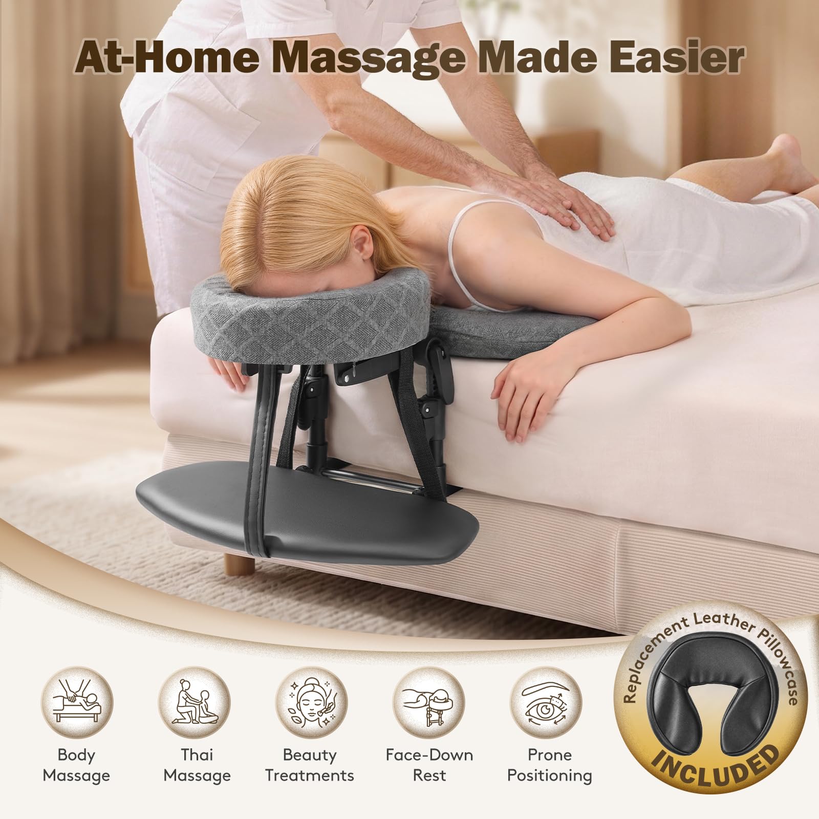 Massage Headrest for Bed - At-Home Spa Comfort -2 Massage Headrest for Bed - At-Home Spa Comfort -2