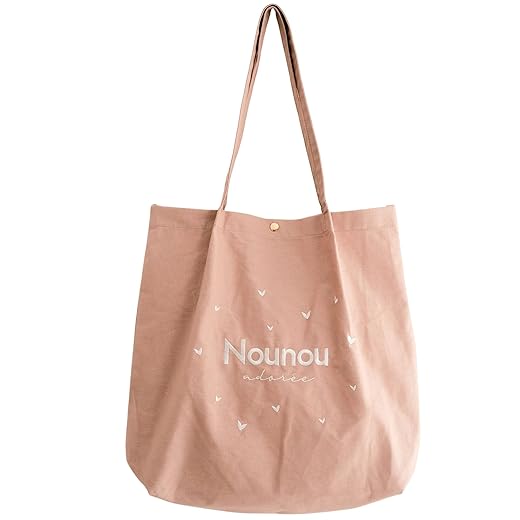 Totebag brodé - Nounou adorée