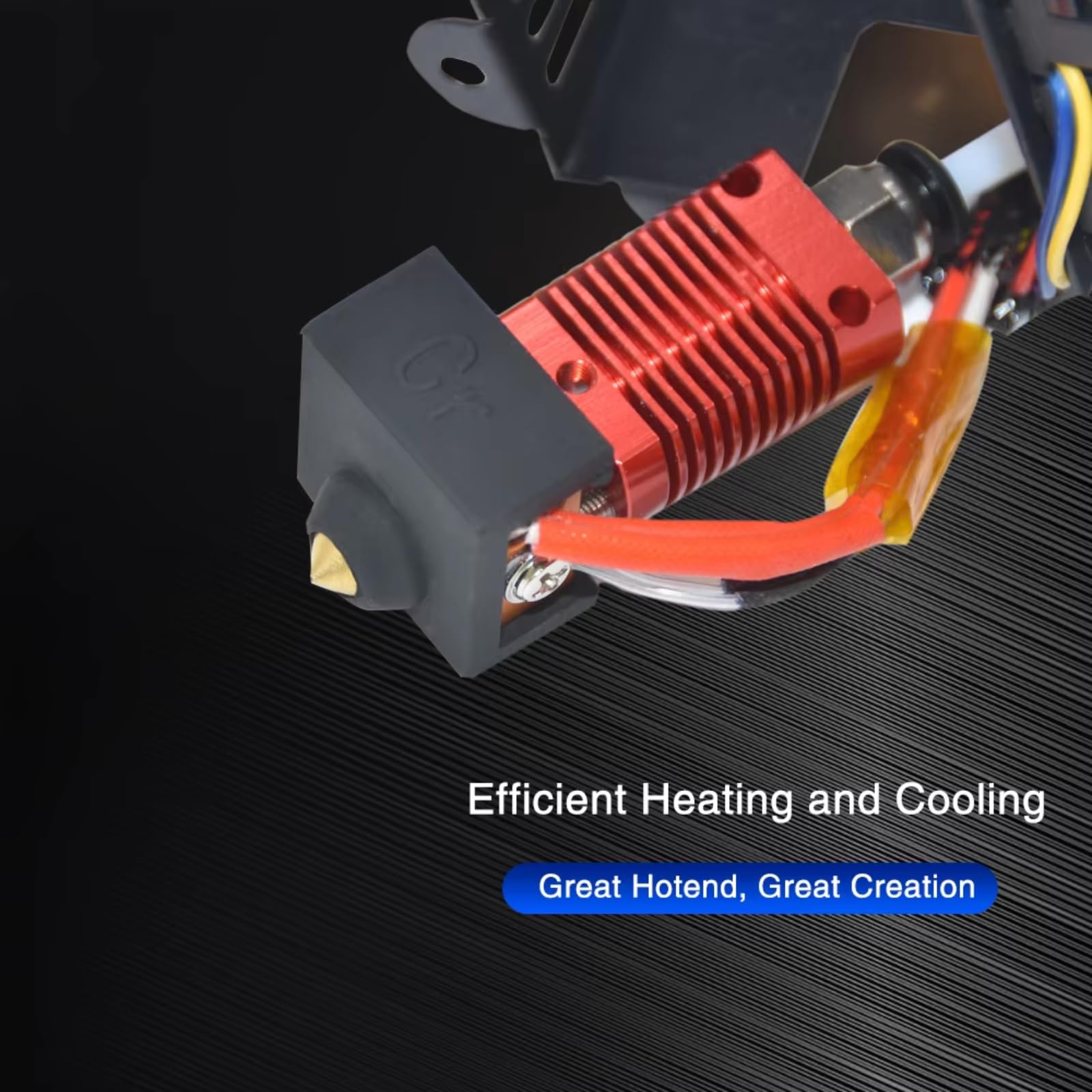 Ender 5 Hotend Kit, Extruder Hotend Kit für Ender 5 3D Drucker, 24V Ganzmetall Hotend Kit Voll zusammengebautes Hotend mit Aluminium Heizblock, Kühlgebläse und Messingdüse