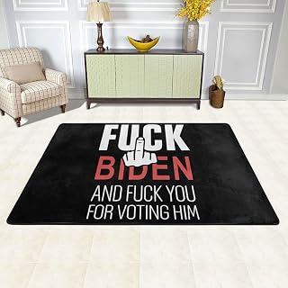Fuck Biden and Fuck You for Voting for Him Area Rug Living Room Bedroom Kitchen Sofa Bedside Carpet Floor Mats 72"X48"