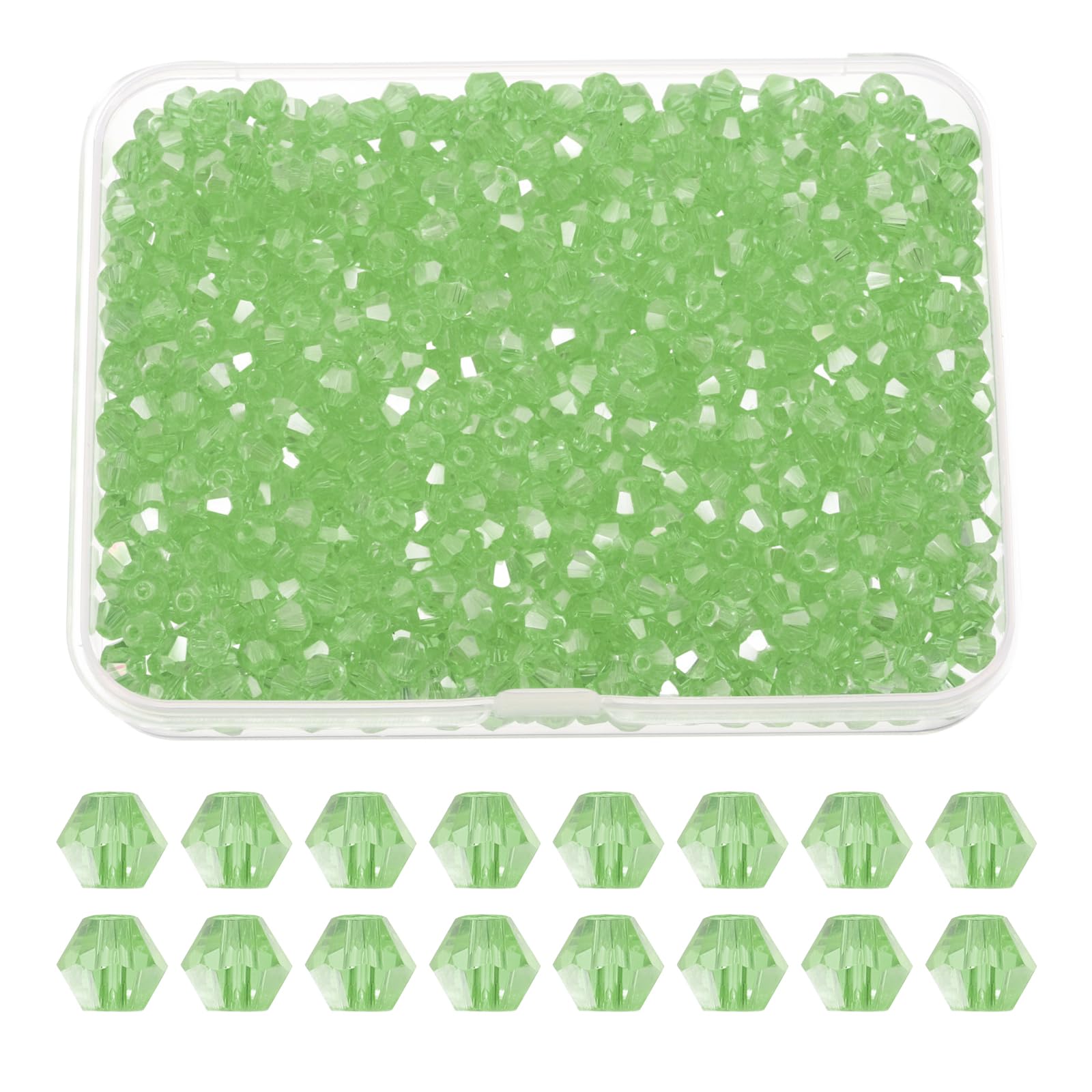 PATIKIL 1000pcs 3mm Bicone Glass Crystal Beads