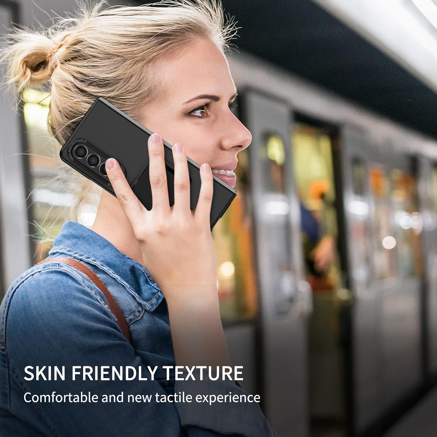 SHIEID Case for Samsung Galaxy Z Fold 4, [Adjustable Bracket] Shockproof PC Shell with Lens Protection Cell Phone Cover, Black