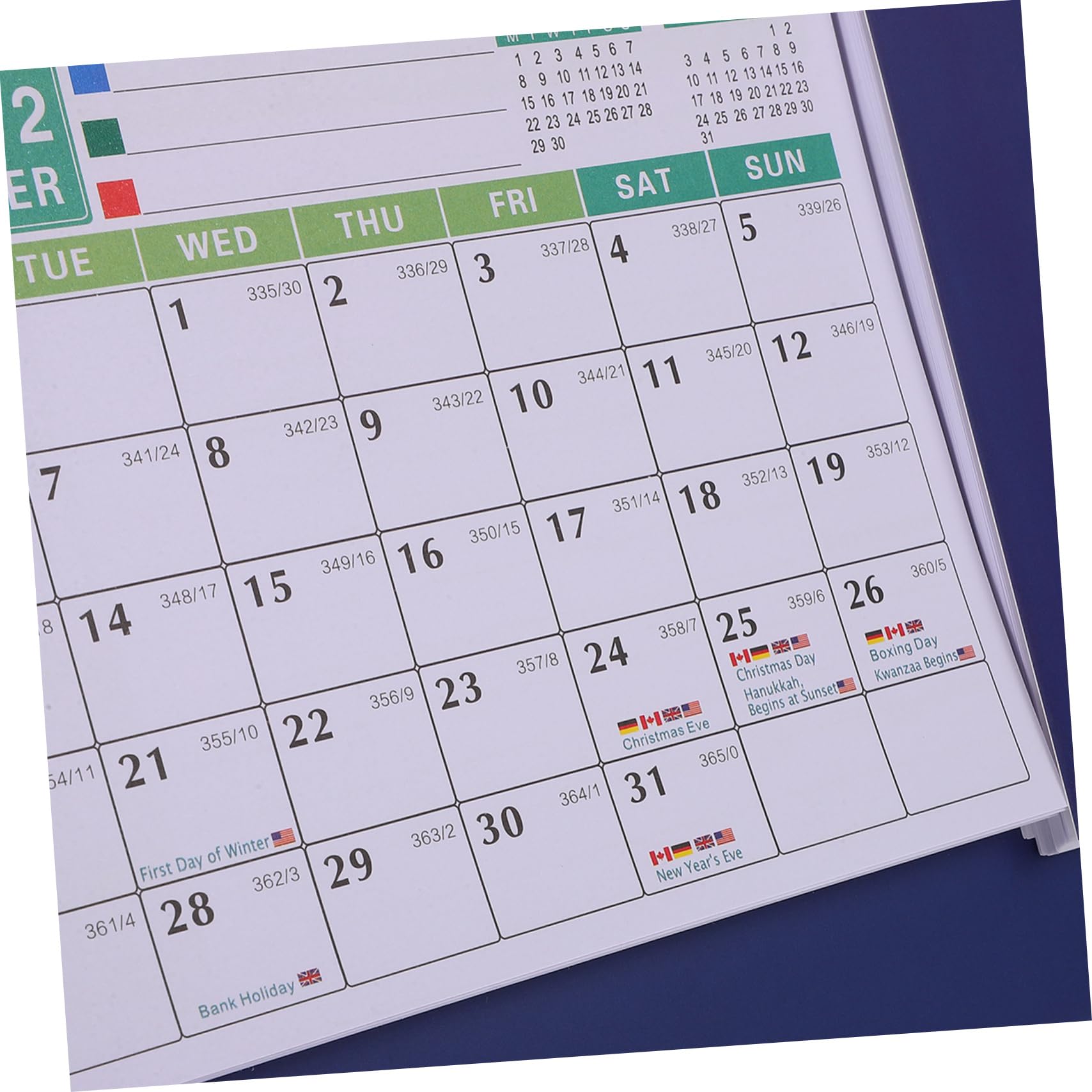 2pezzi Da Tavolo Mensile in Piedi Planner Giornaliero Per Ufficio e Studio Organizzazione Efficiente