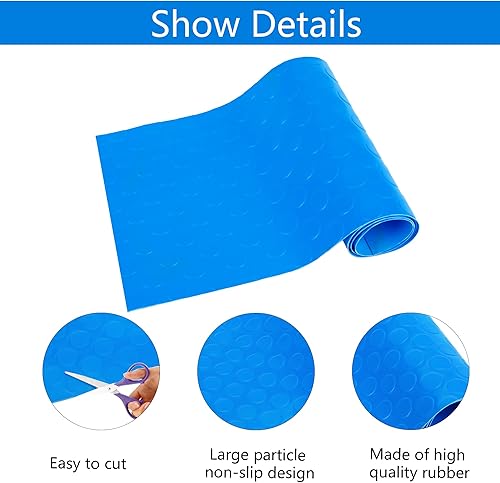 Miniatura 3 de DECOHS Alfombra de escalera de piscina, 9 x 36 pulgadas, antideslizante, alfombrilla protectora para piscina sobre el suelo, escaleras, escaleras