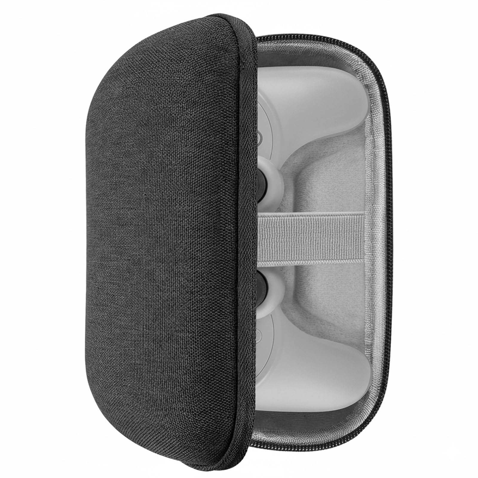 GEEKRIA Controller Travel Case Compatible with 8BitDo Pro 2, Ultimate, 2C, Hard Shell Carrying Bag, Protective Storage with Internal Mesh Pocket for Charging Cable (Dark Gray)