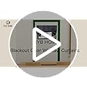 RYB HOME Room Darkening Blinds for French Door, Privacy Thermal Insulated Tricia Cover Room Darkening Window Curtains for Patio French/Front Door, W26 x L20 inch, 1 Panel, Greyish White