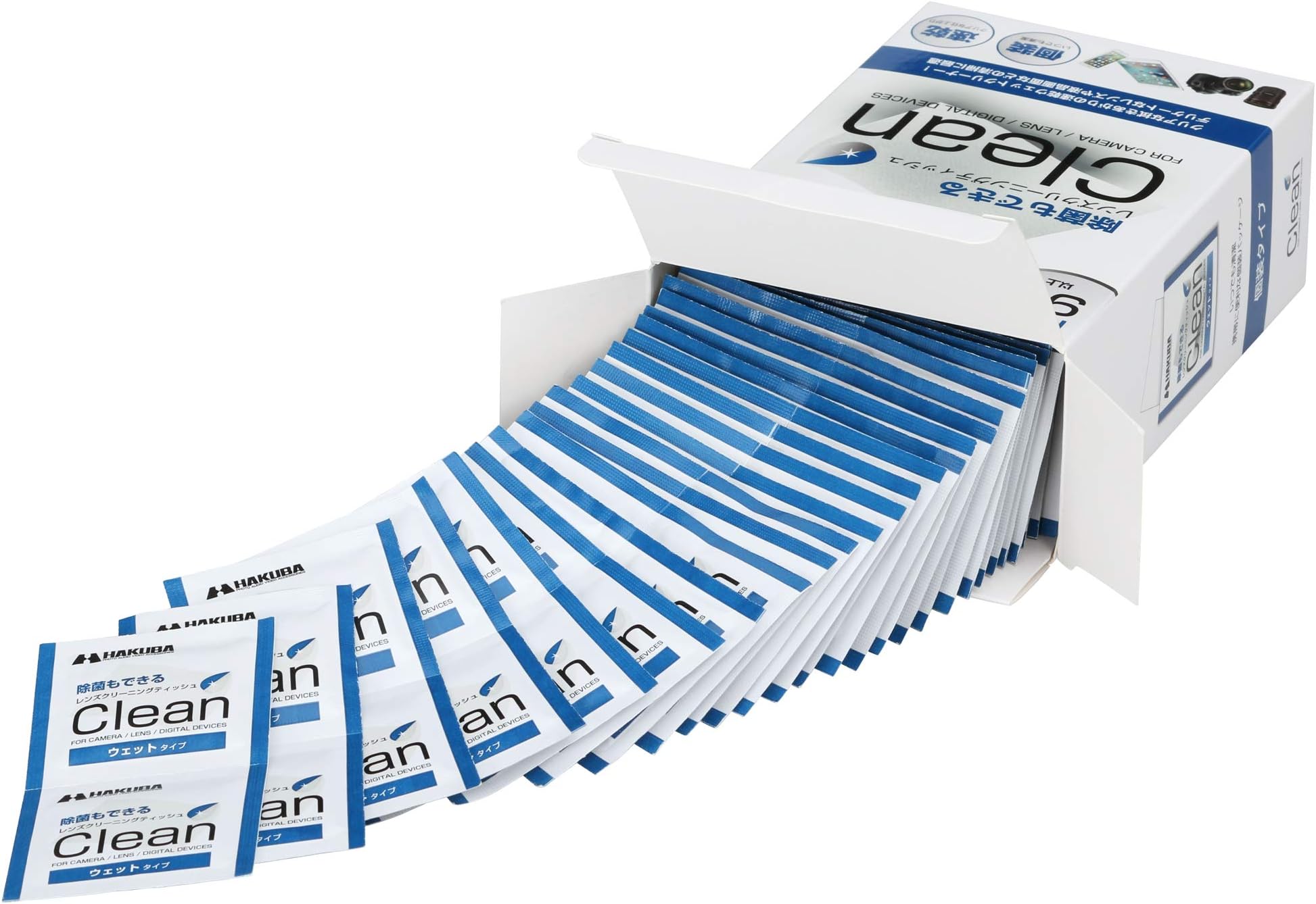 HAKUBA Lens Cleaning Tissue Individual Packaging 100 Pieces Quick-Dry Sterilization Wet Type KMC-78