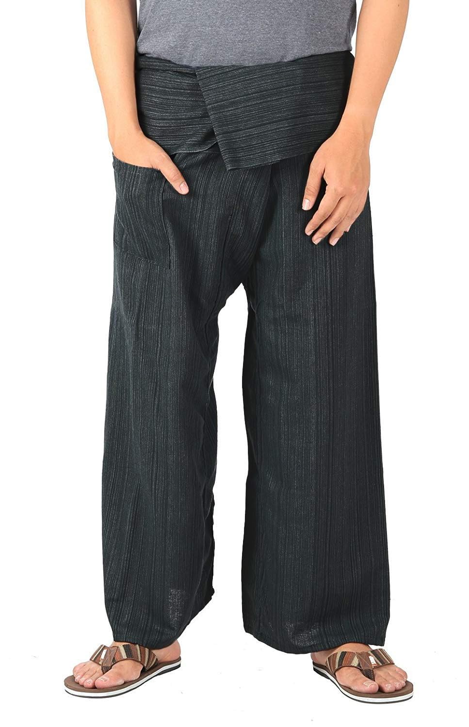 Mens Women Cotton Stripe Thai Fisherman Pants.-image-34