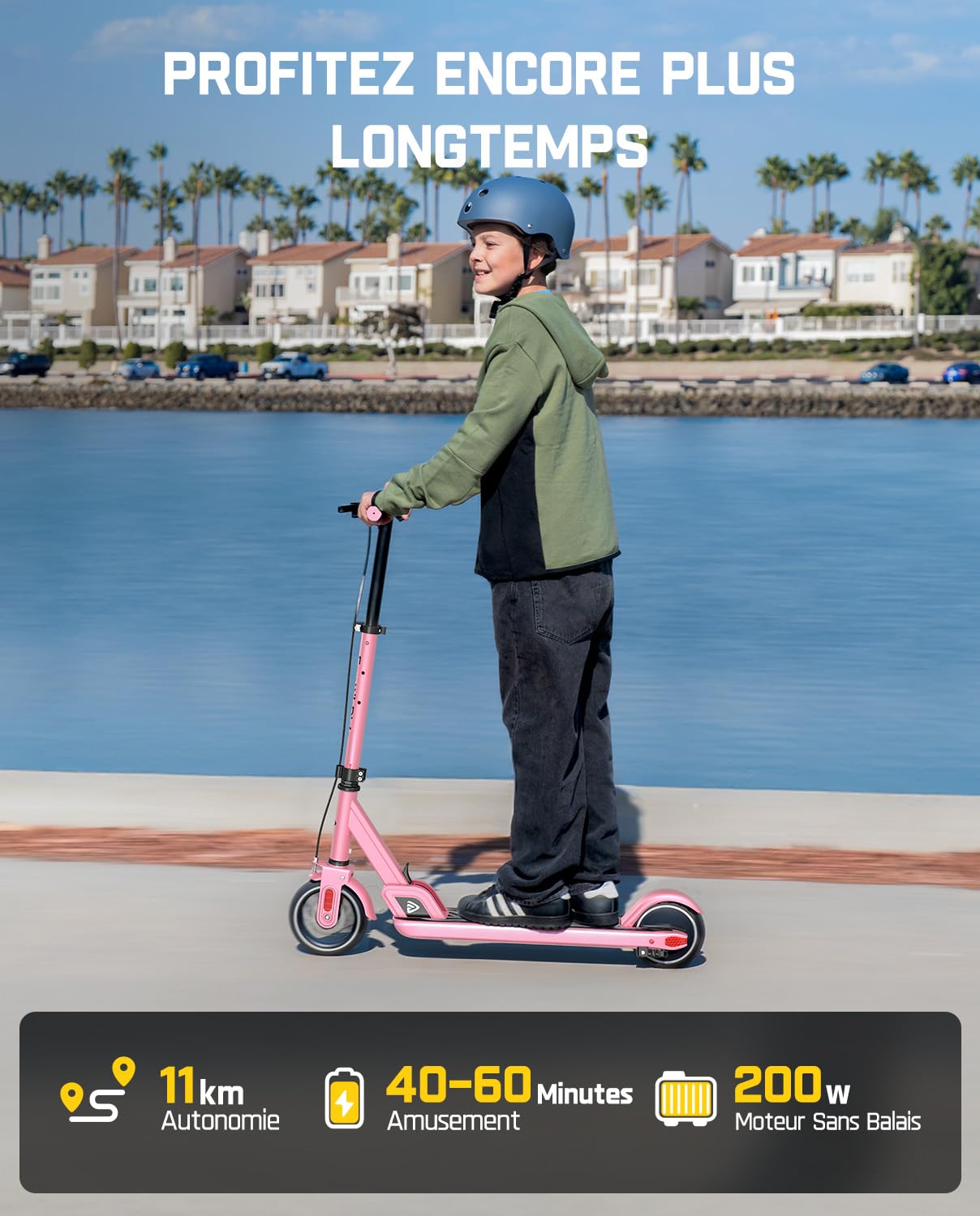 FanttikRide T9 Trottinette Électrique Enfant, 11/16/19 km/h | Affichage LED de la Batterie, Hauteur Réglable, Pliable, 130-170 cm, jusqu'à 40 Minutes d'autonomie, sans ABE