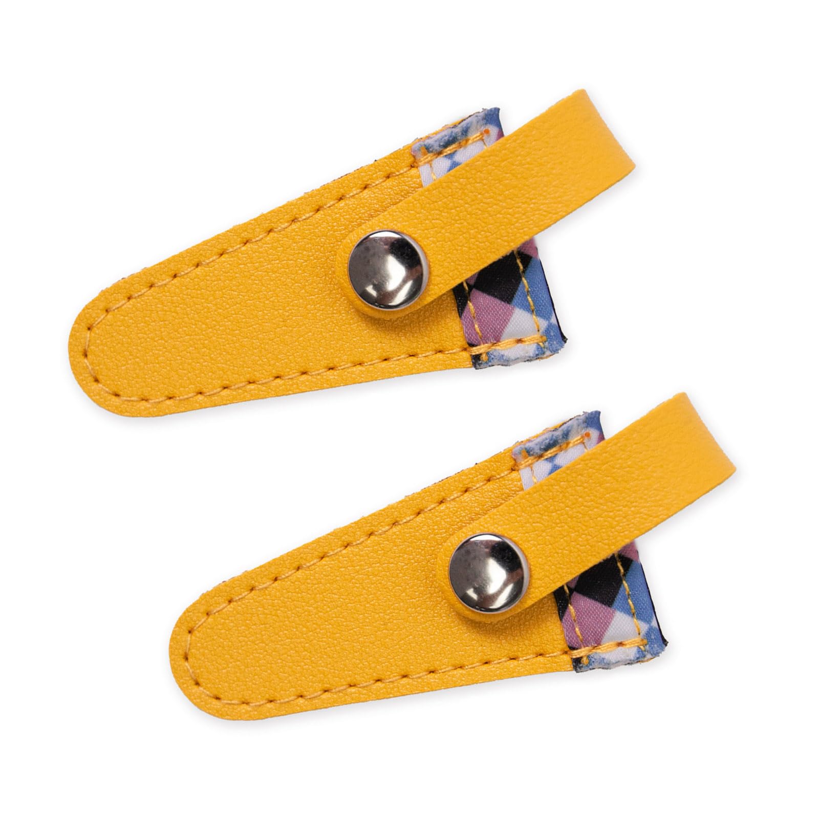 Buxuaaaa Yellow 2 Pcs Embroidery Scissors Covers Portable Scissors Protective Covers Portable Trimming Tool