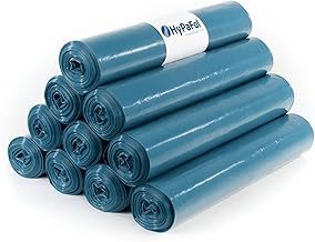 Tip: Hypafol Pack of 100 Tear-Resistant Bin Bags, Extra Strong Waste Bags, 10 Blue Rolls, 240 L Capacity, Sturdy Bin Liners Made of Environmentally Friendly Recycled Film