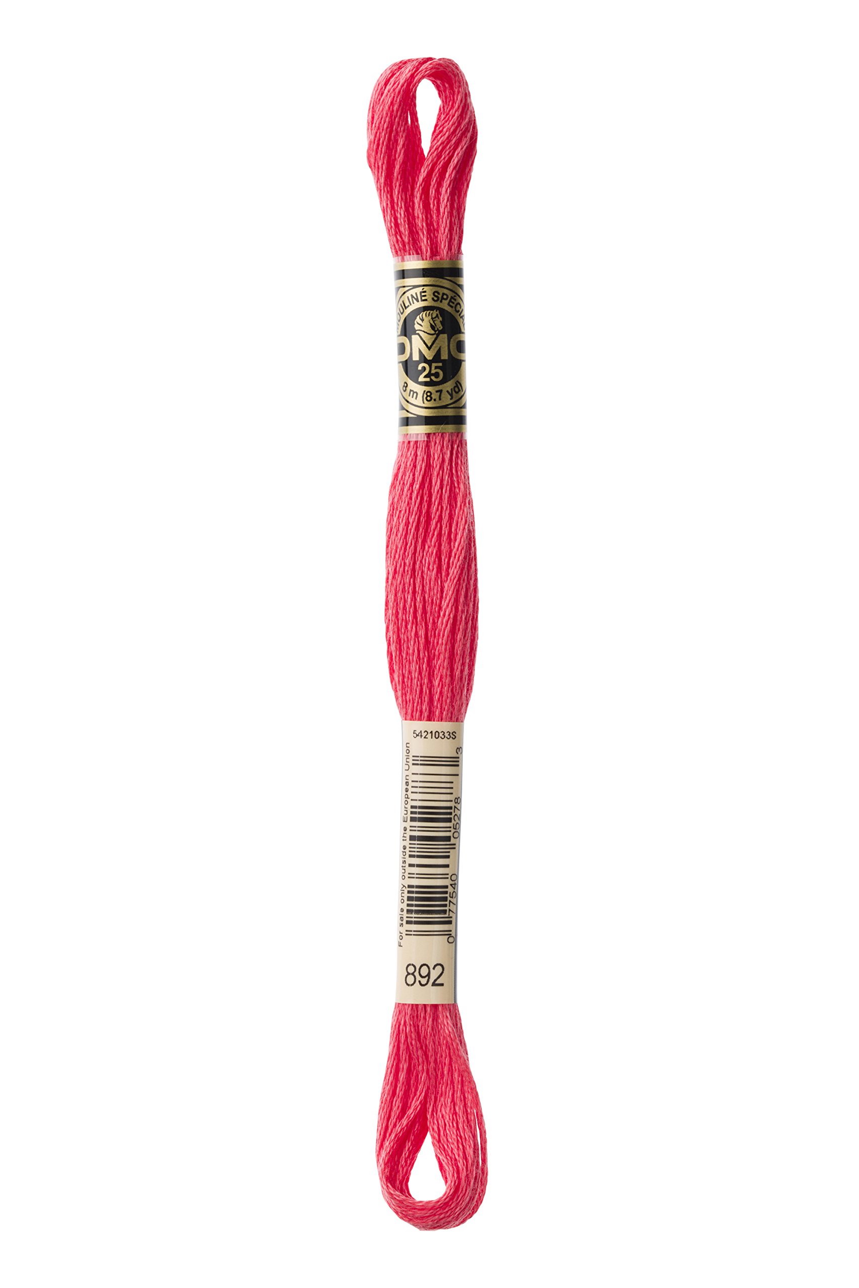DMC 117-892 6 Strand Embroidery Cotton Floss, Medium Carnation, 8.7-Yard