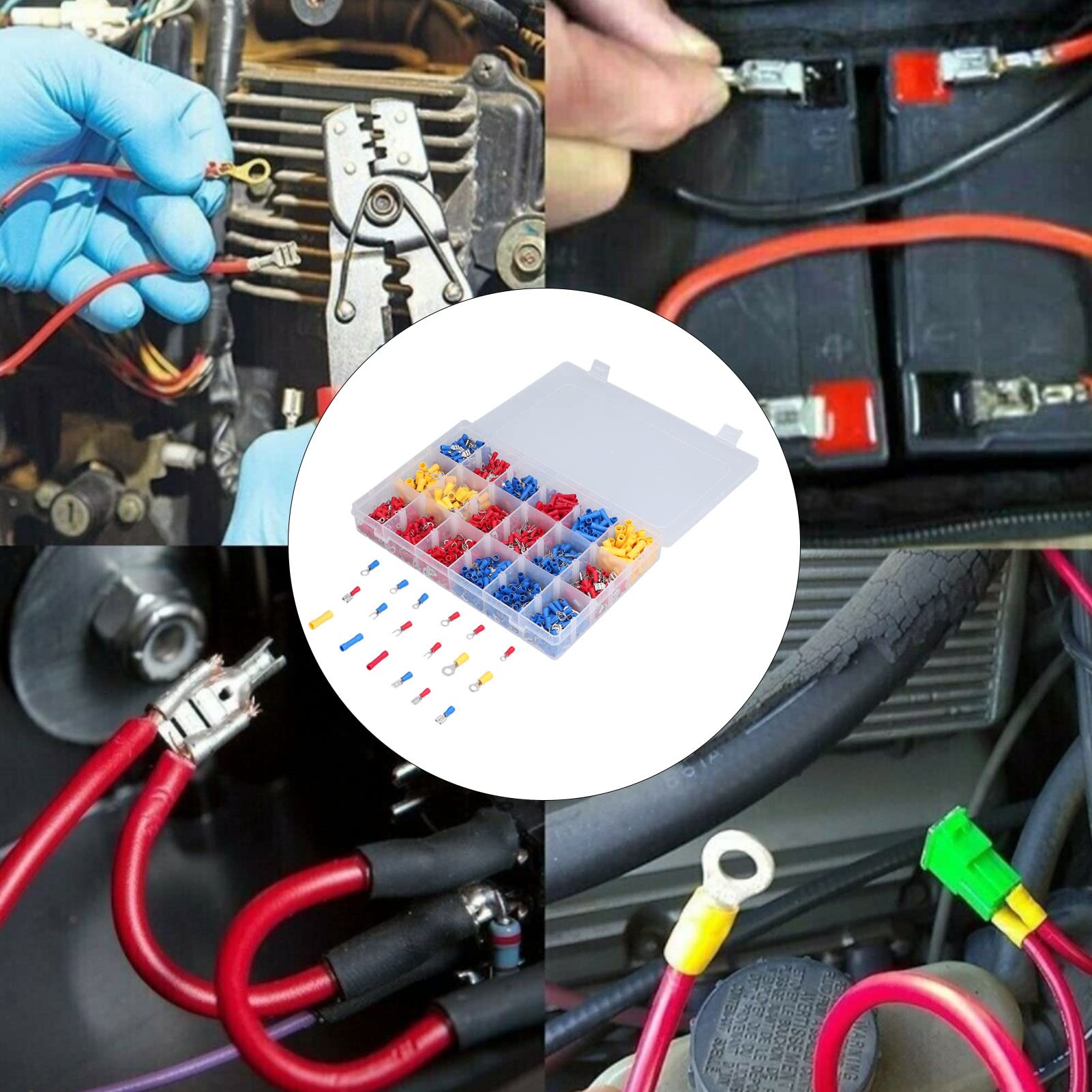 1200-teiliges Set mit elektrischen Anschlüssen, isolierter Draht, elektrische Steckverbinder für den Einsatz in der Automobil- und Schifffahrtsindustrie, Kupfer-PVC-Material