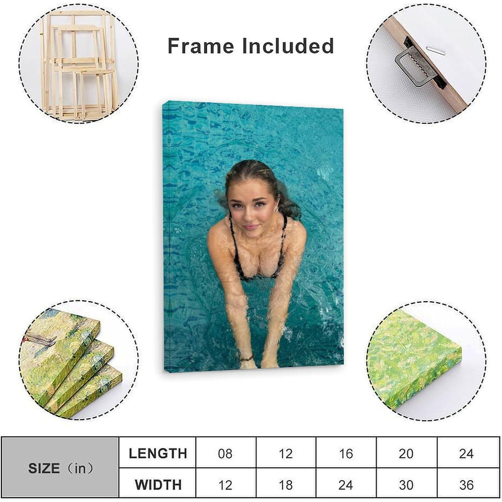 Breckie Hill Sexy Art Portrait Poster Room Poster 6(3) Wall Poster Art  Canvas Print Living Room Office Bedroom Aesthetic Poster08x12inch(20x30cm)  Frame-style : Amazon.ca: Home