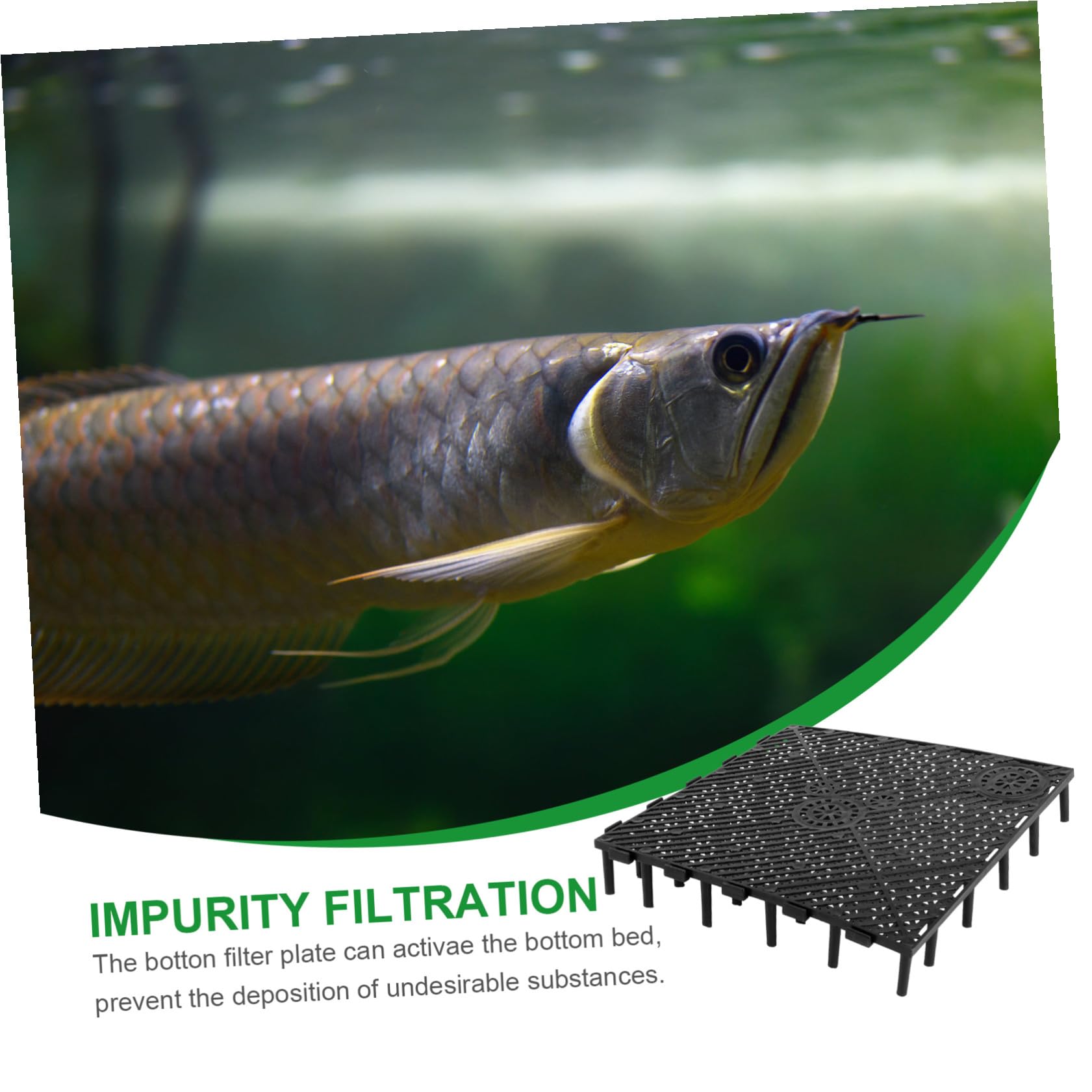 20 Placas de Filtro de Fondo para Pecera de PVC Negro Buena Permeabilidad y Empalme Combinado, Ideales para Criar Peces Grandes y Tanques de Agua
