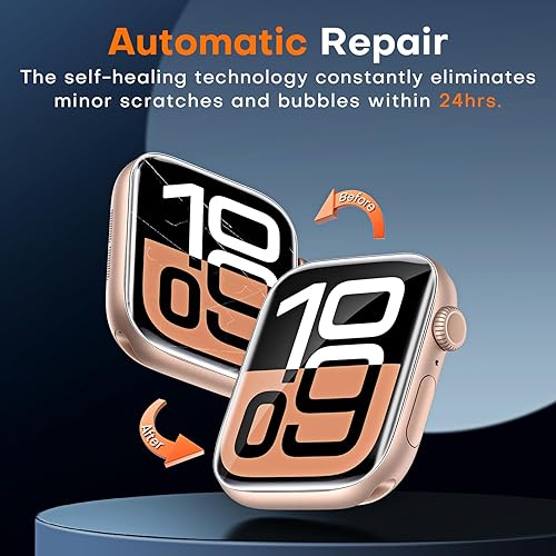 Miniatura 3 de TOCOL Paquete de 8 protectores de pantalla para Apple Watch Series 11/10 de 1.654 pulgadas, [HD transparente] [resistente a los arañazos]