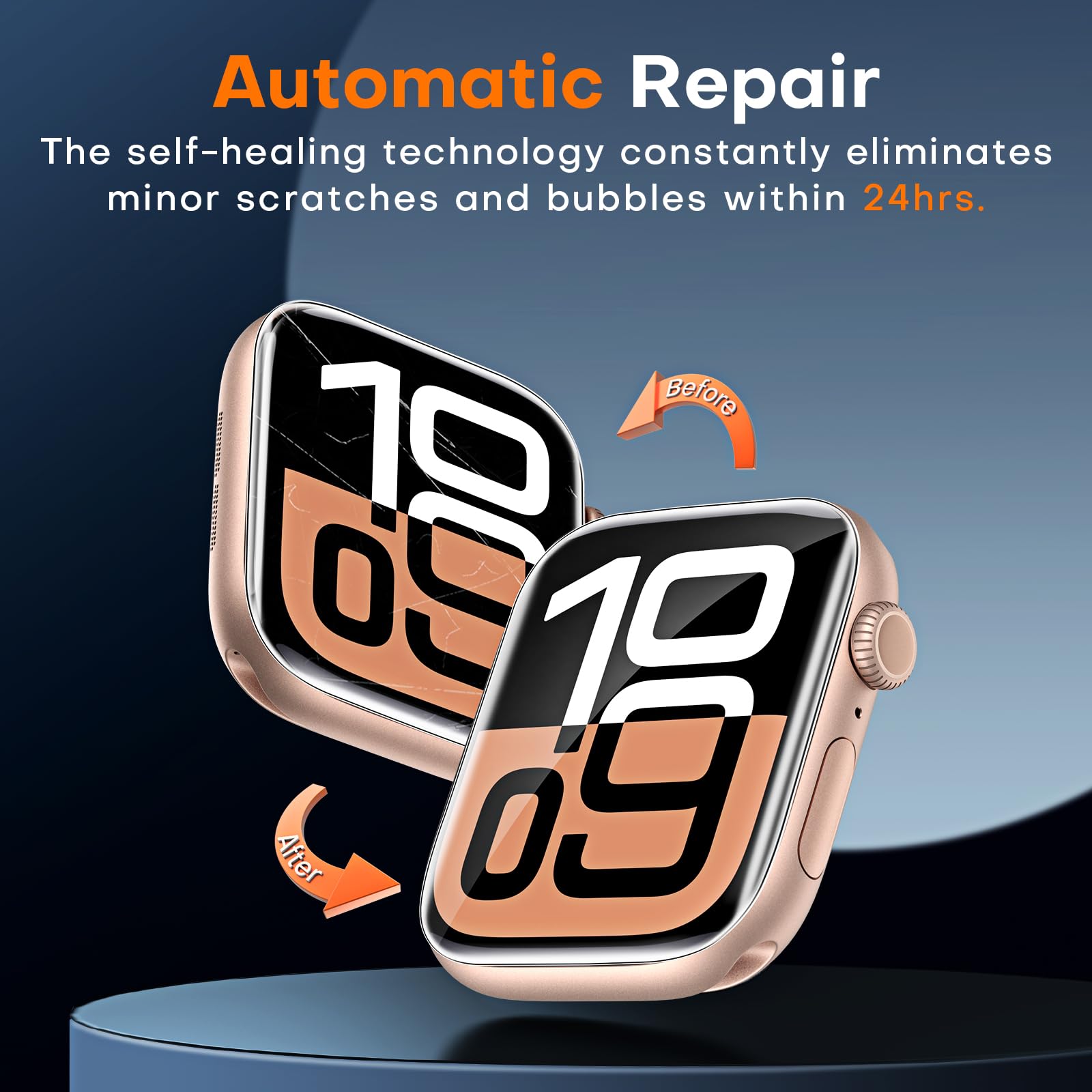 TOCOL 8 Pezzi Pellicola Protettiva per Apple Watch Series 10 42mm, Auto Guarigione, Senza Bolle, Antigraffio, HD Trasparente TPU Protezione Schermo per Apple Watch 42mm