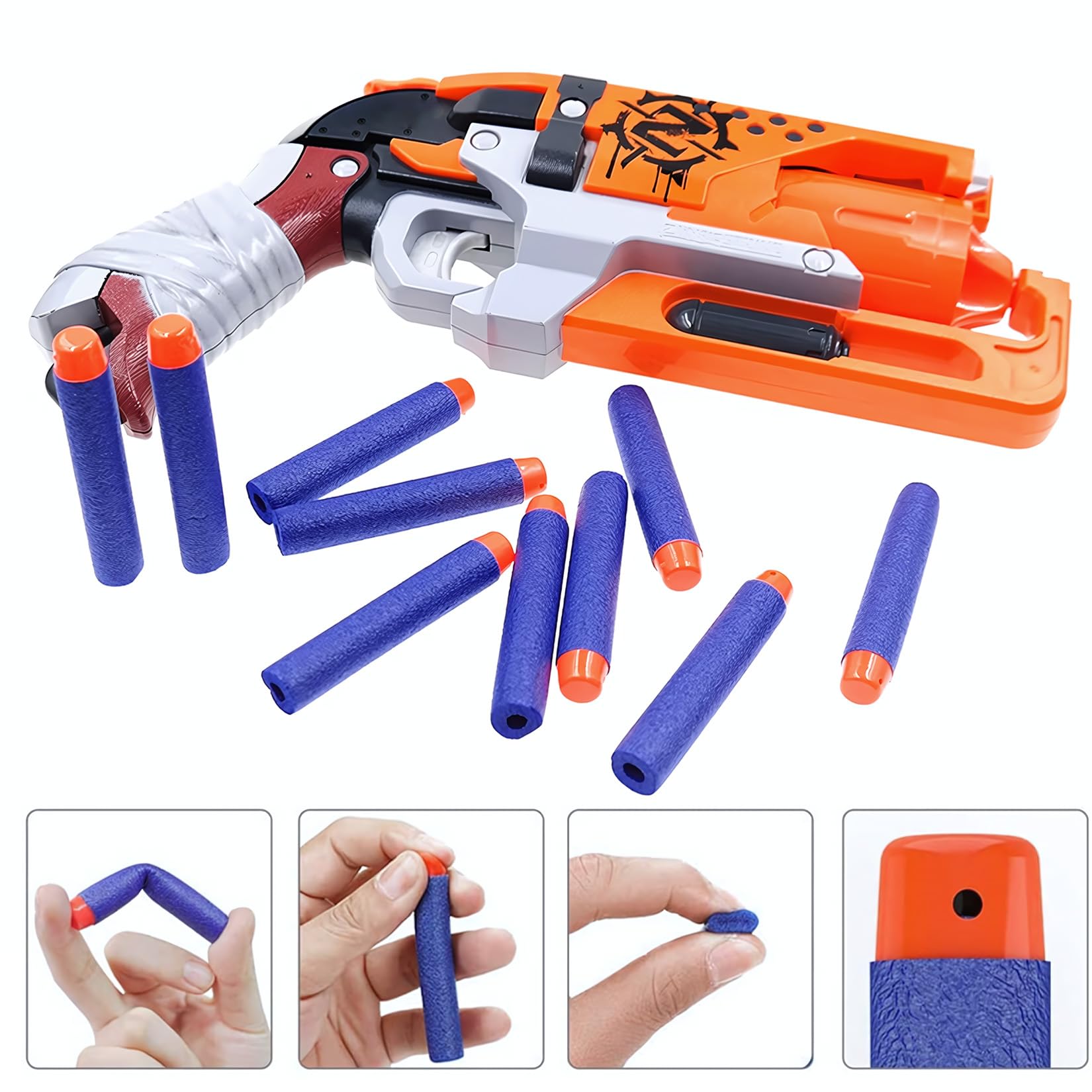 150 Pz Dardi Proiettili per Nerf, Dardi in Schiuma di Ricambio per Blaster Nerf Elite 2.0, Dardi di Ricarica Freccette Bomboniere