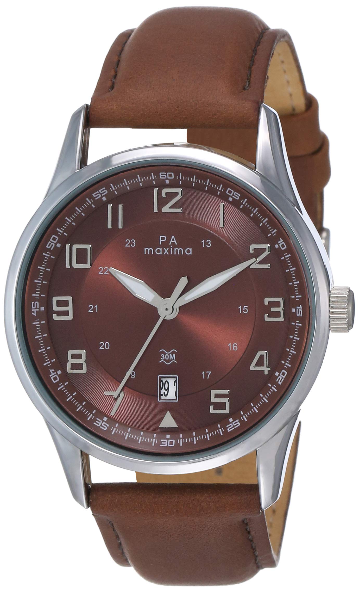 MAXIMA Leather Analog Brown Dial Men Watch-51881Lagi, Brown Band (B07HTV6L8T) Amazon Price History, Amazon Price Tracker