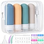 MODENGKONGJIAN 16 Pack Travel Bottles for Toiletries,TSA Approved Silicone Squeezable Travel Shampoo Bottles, 3oz Leak Proof Refillable Toiletry Cosmetic Containers16 Pcs/Light Yellow
