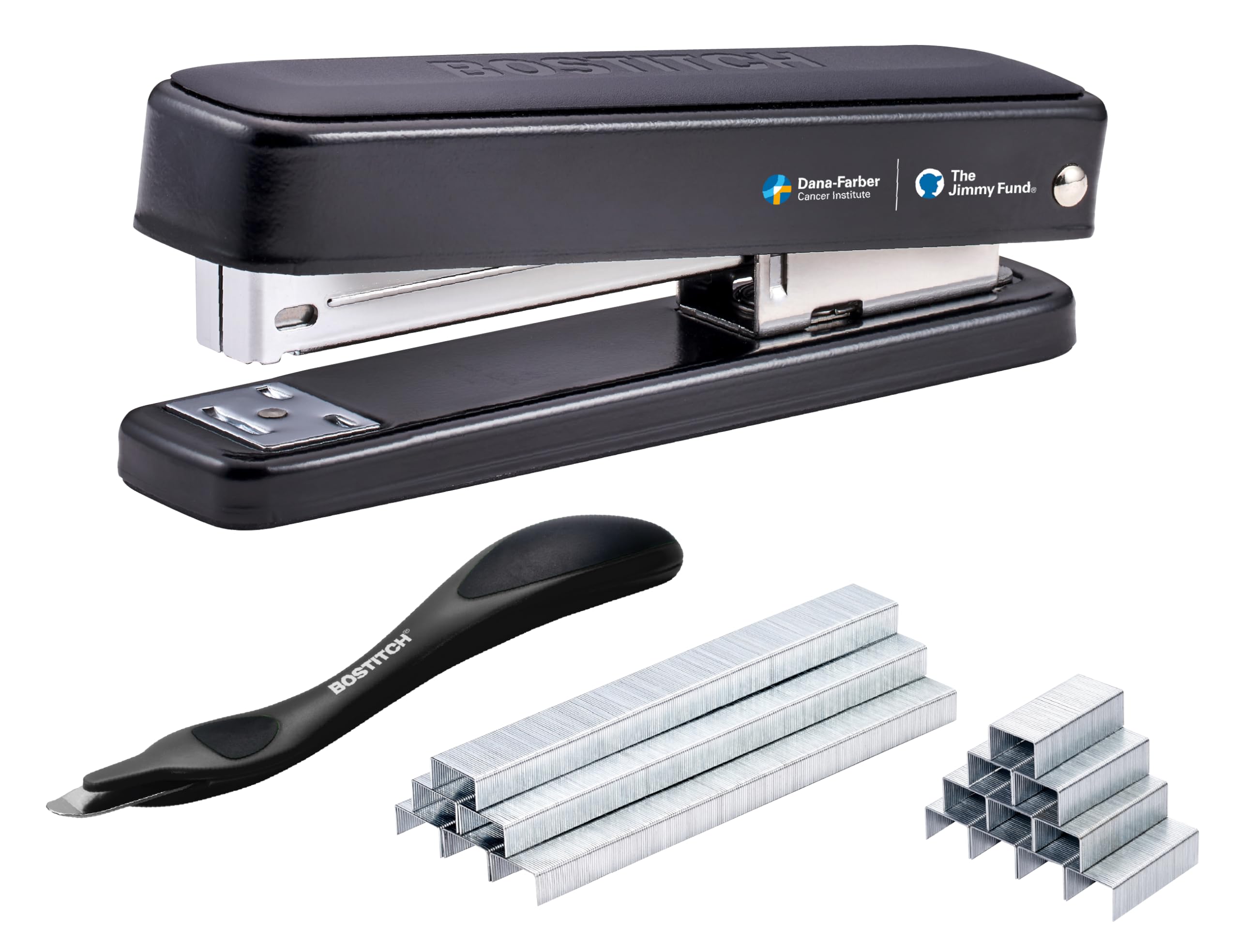 Bostitch Titan Heavy Duty Metal Stapler, 50 Sheet Capacity with 1250 Staples and Ergonomic Staple Remover, Jam Free Stapling, Full Strip Stapler for Desk, Office and
