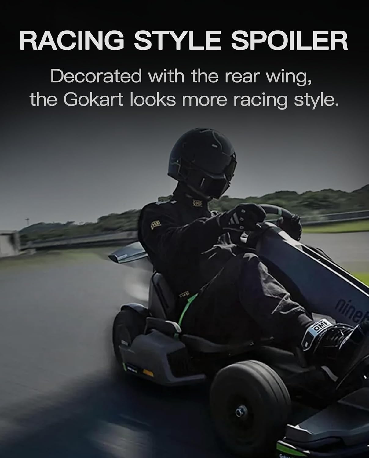 GoKart Pro Style Spoiler Rear Wing Compatible with Ninebot by Segway Go Kart Kit Go Kart PRO Refit Scooter Tail Plastic Protection GoKart Tail Replacements Original Accessories