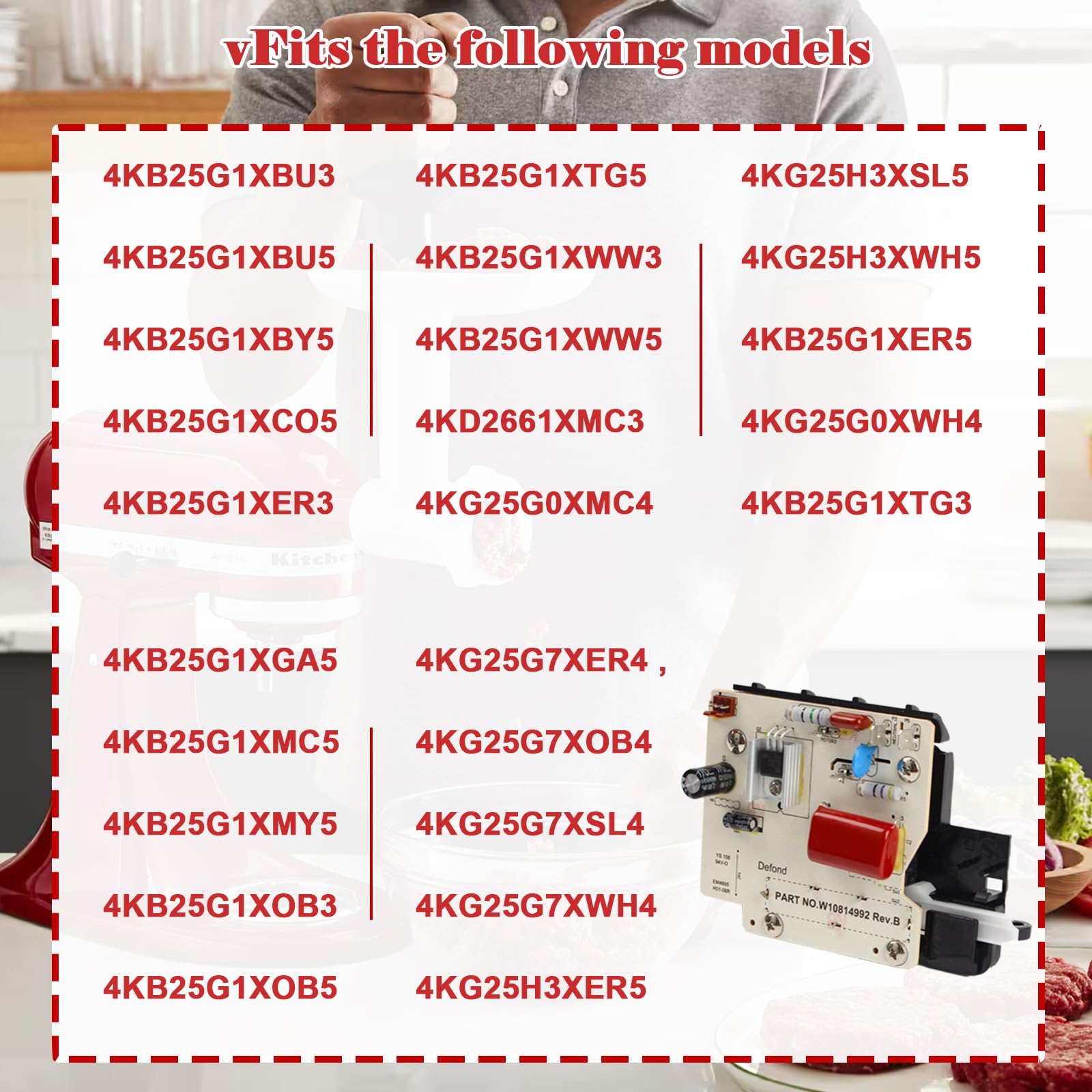 WP9706648 tablero de control de velocidad del mezclador AP6013720 9706648 9706052 9707511 piezas de suministros de cocina pieza original OEM