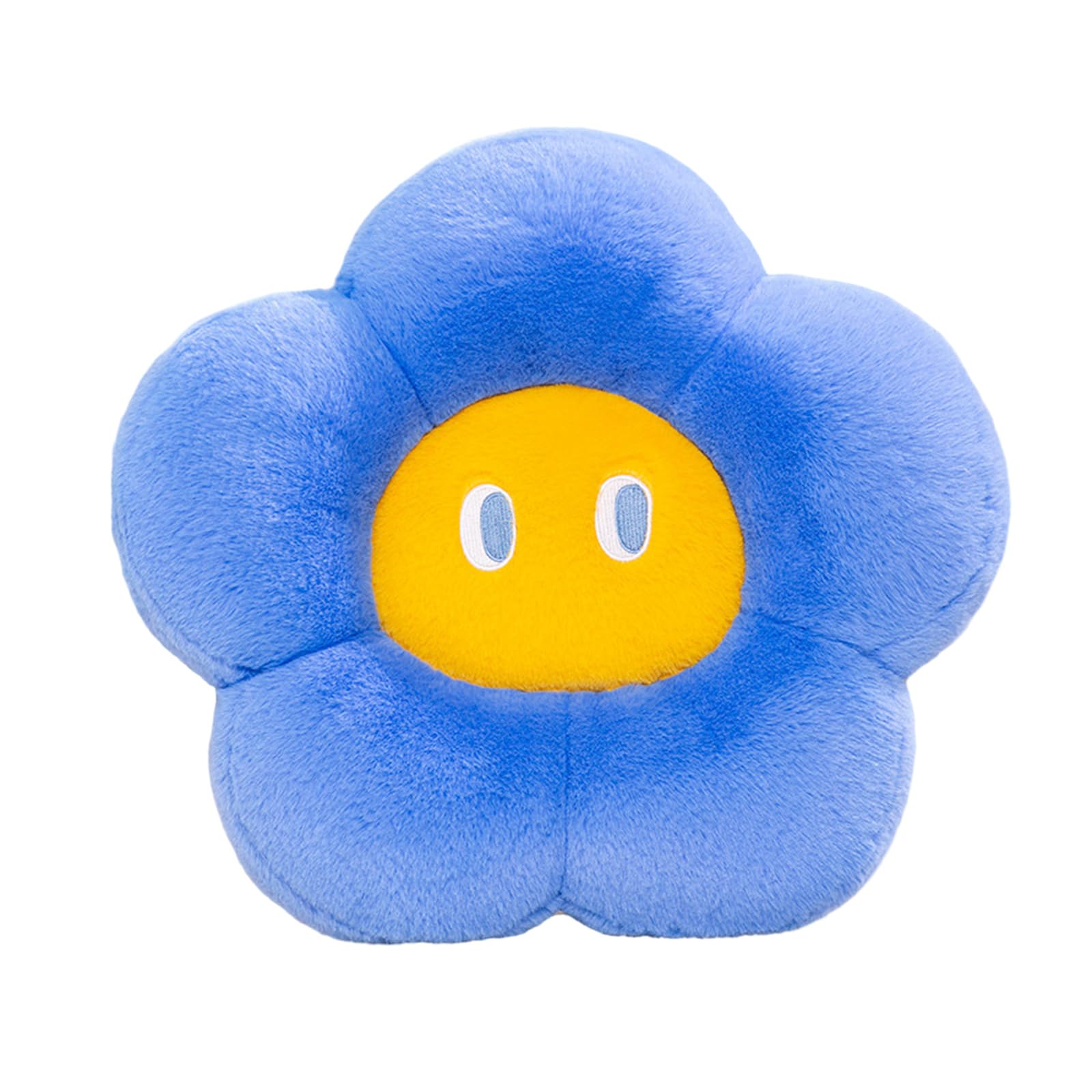 Msioytog Blue Eyes Flower Seat Cushion Plush Floor Pillow Butt Cushions Decor Plush Pillow For Bedroom Sofa Chair Car Chair Pad Student Cushion