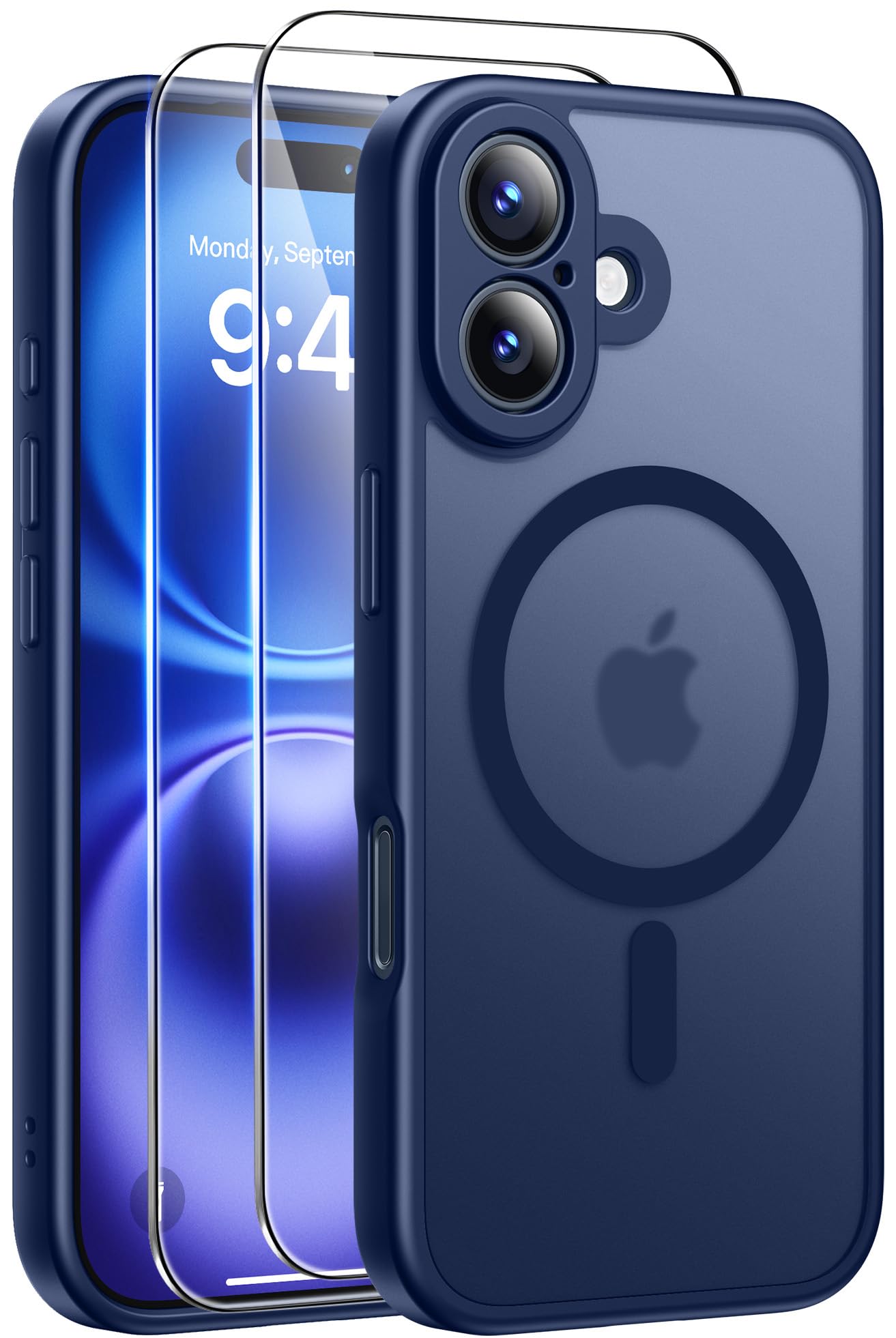 Qasyfanc Magnetic for iPhone 15 Case with 2 Tempered Glass Screen Protector, Compatible with MagSafe, Full Camera Protection, [Anti-Yellowing] Shockproof Protection Phone Case, Clear — view 36