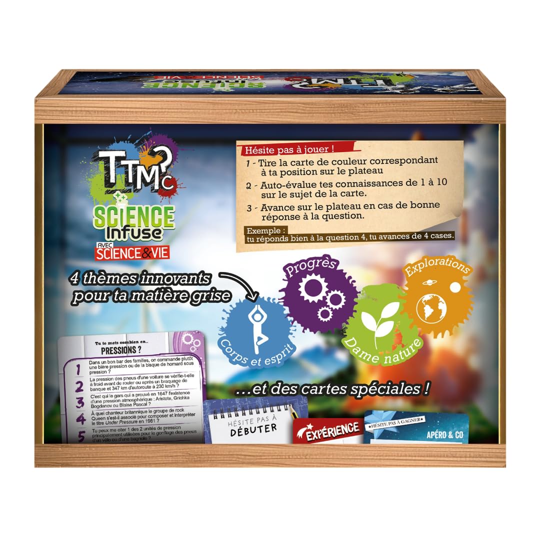 TTMC Tu Te Mets Combien ? – TTMC Science Infuse – Science & Vie – Jeu de société Culture générale – Jeu d’Ambiance drôle et Convivial – Soirée Entre Amis, Famille, 2 à 16 Joueurs – Dès 14 Ans - 2