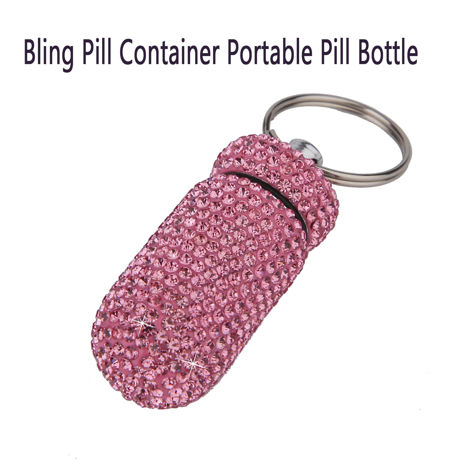 Metall Anhänger Pillendose, Pillenbehälter Schlüsselanhänger Wasserdicht, Diskret Outdoor Reise Pillenflasche,8 Stück Aluminium Tablettenbox Tabletten Organizer, leicht zu öffnen