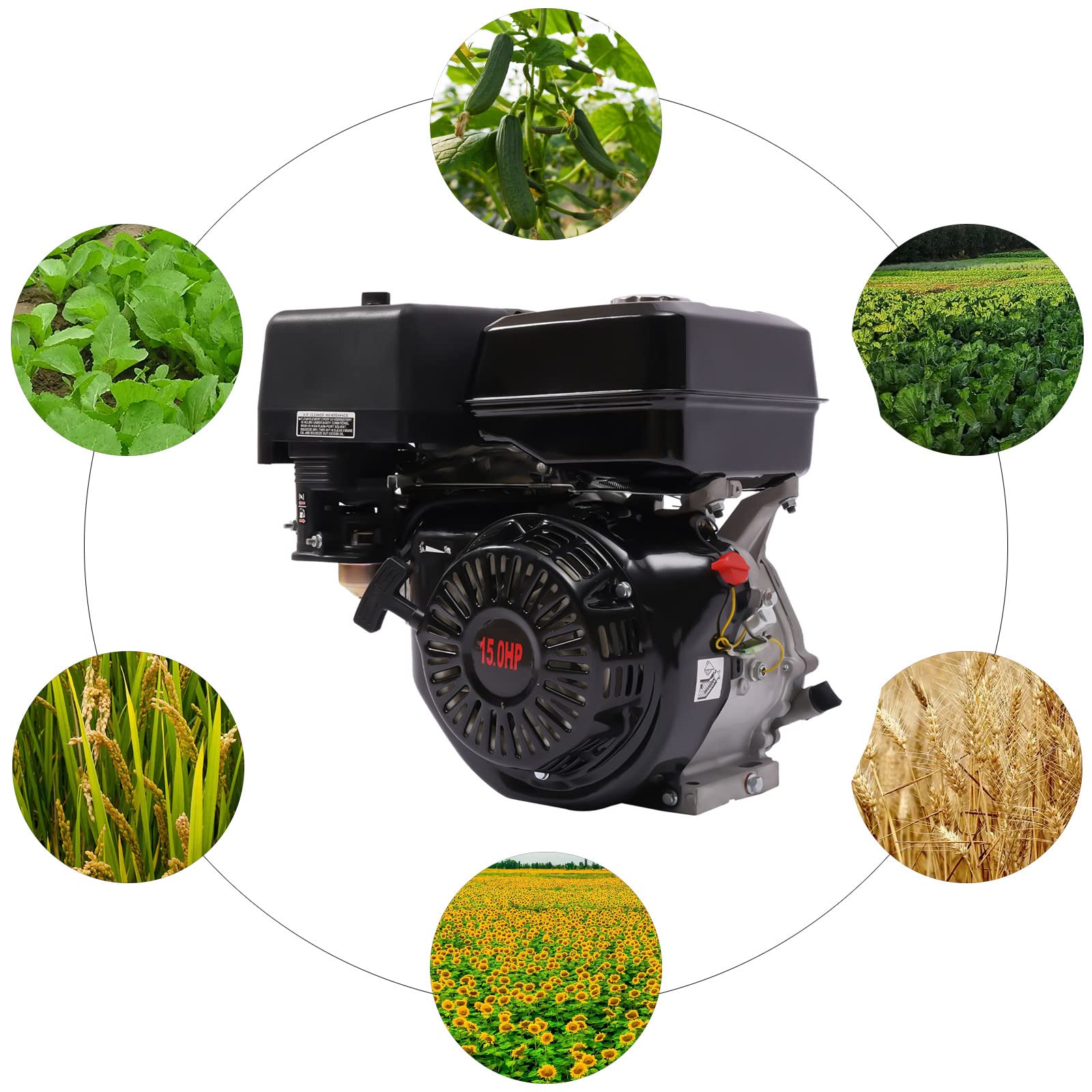 Motor De Gasolina, Motor De Cuatro Tiempos, Motor Estacionario, 9700 vatios Fuente De Alimentación De Rescate Para El Hogar Y Compatible Con Autocaravanas, Motores De Kart, Hormigoneras