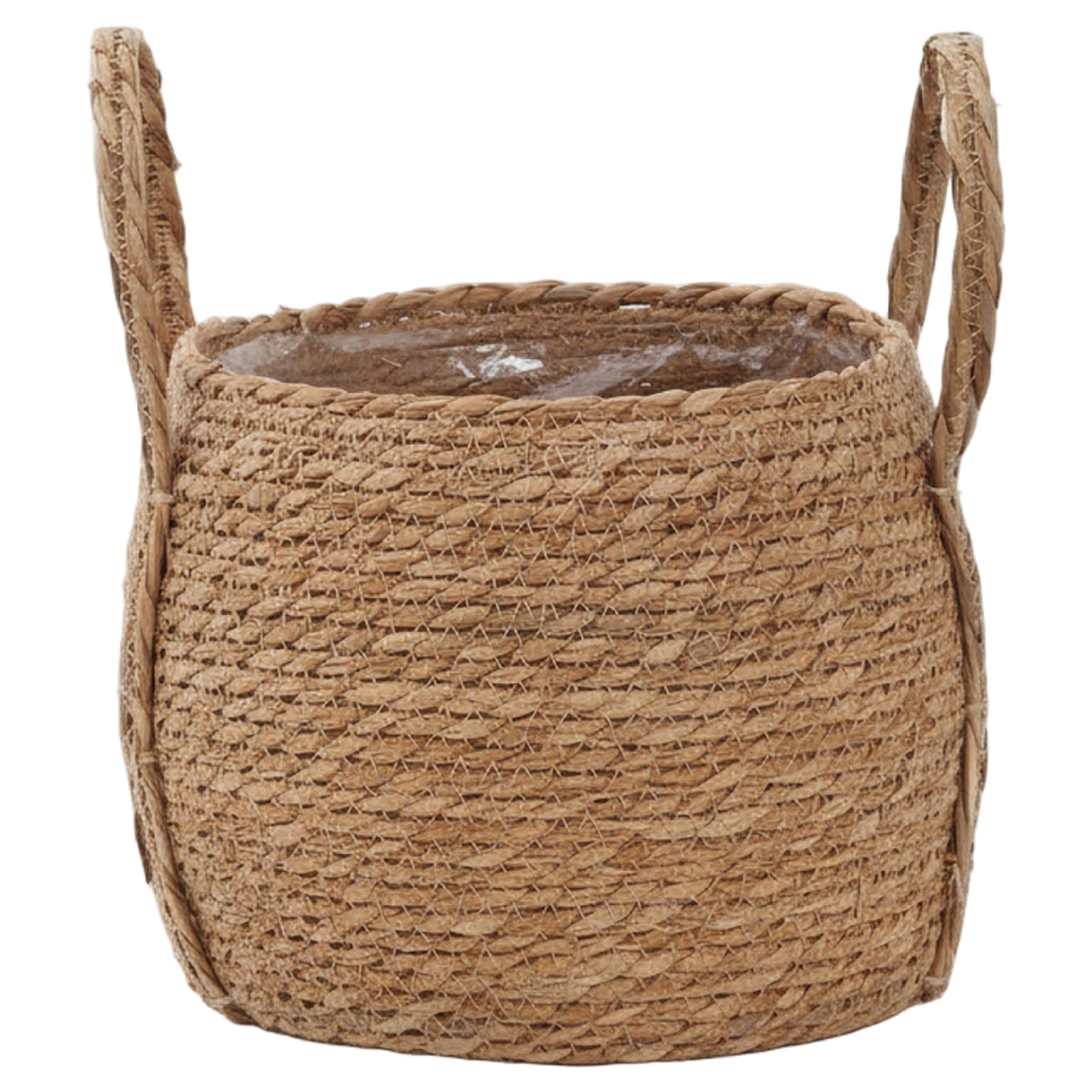 Uanqfegy Wicker Planter Basket - 9.5" Handwoven with Plastic Liner