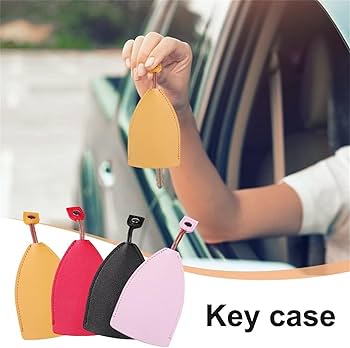 PU Leather Creative Pull Out Cute Large Capacity Car Key Case