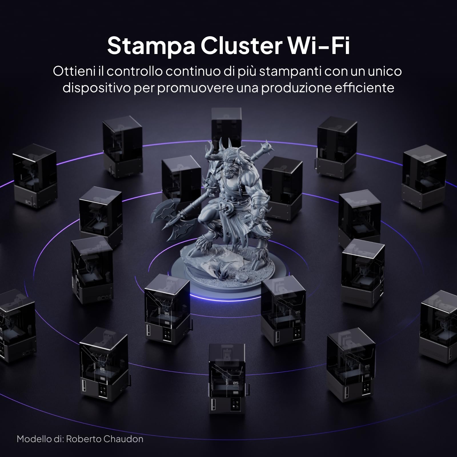 ELEGOO Mars 5 Ultra 9K Stampante 3D Resina,150 mm/h di Stampa ad Alta Velocità, Livellamento Automatico e Rilevamento Intelligenti, Trasferimento WiFi, 153,36 x 77,76 x 165 mm³