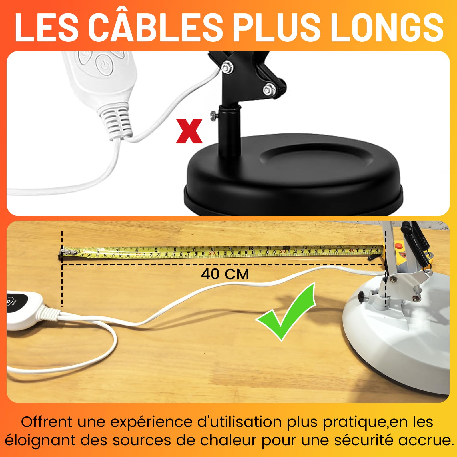 Lampe Infrarouge 150W, TERVON Lampe Infrarouge Chauffante, 10 Niveaux de Température Réglables avec Minuterie, Lampe Chauffante pour Soulager La Douleur