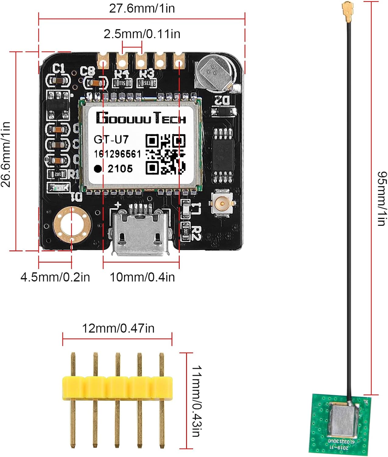 GT-U7 GPS Module Navigation Satellite Positioning NEO-6M Arduino GPS ...
