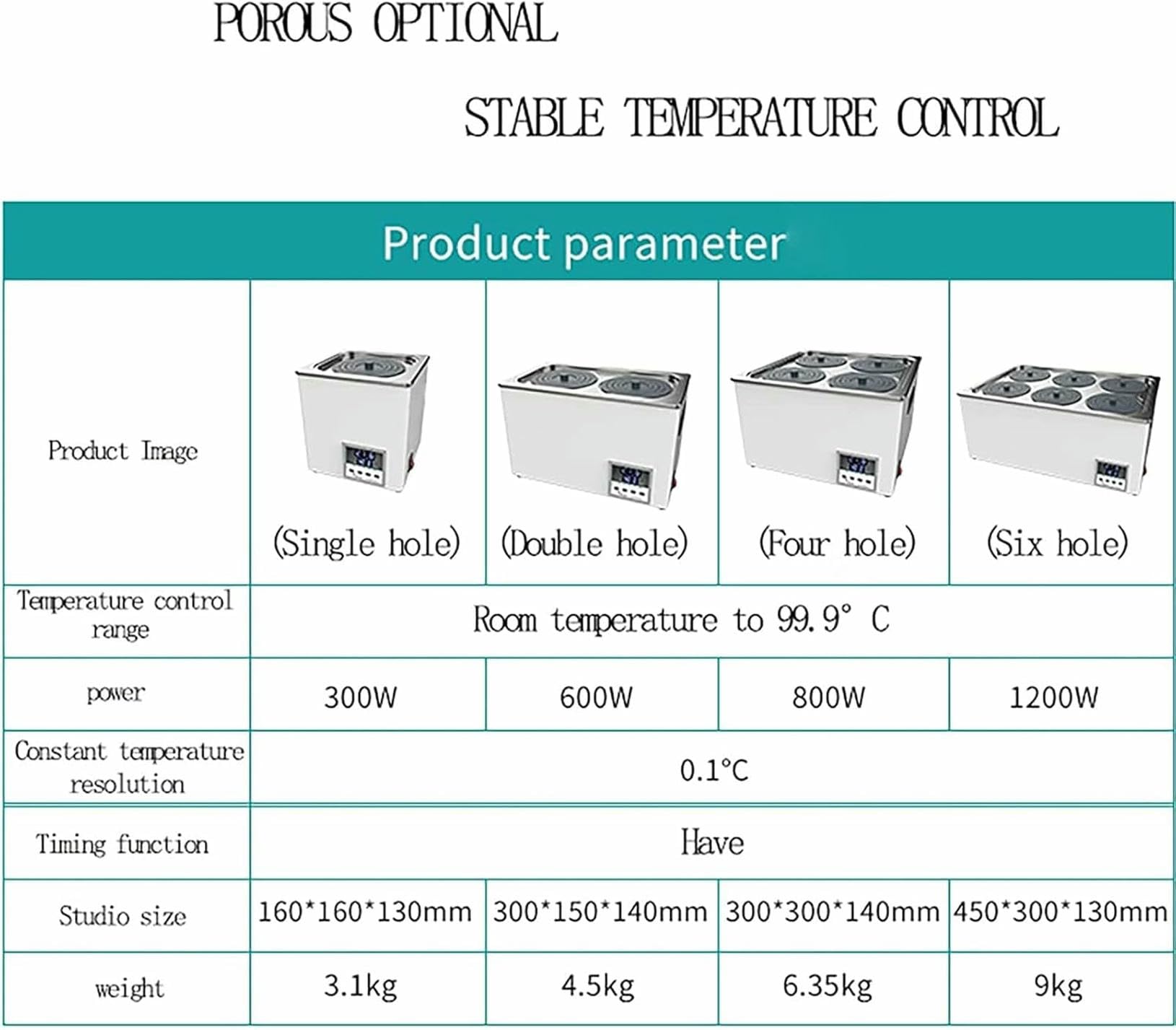 Baño María termostático Digital para Laboratorio, Calentador eléctrico para baño María, baño María de Laboratorio con Calentamiento científico, Revestimiento de Acero Inoxidable