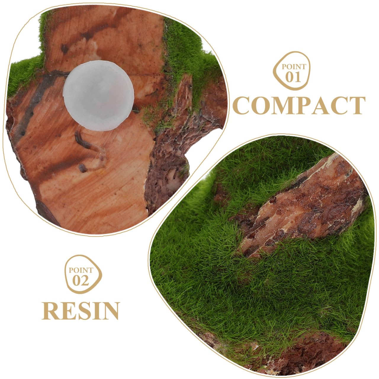 Yardwe Lot de 2 rochers flottants pour aquarium avec ventouse - Légère - Pour aménagement paysager d'aquarium, installation facile pour habitat stressant