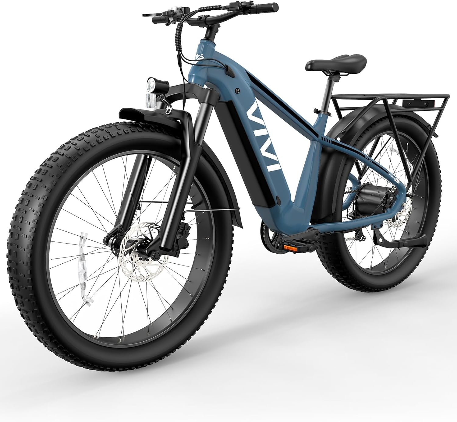 Vivi ACE01 Electrical Bike for Adults, 26″ x 4.0 Fats Tire Ebike, 1475W Peak Motor Torque Sensor Electrical Mountain Bike, 25MPH Electrical Bicycle with 48V 15AH Battery, Hydraulic Brake, UL 2849 Licensed