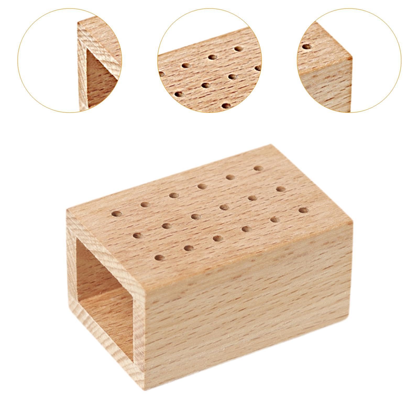 Organisateur D'embouts à Ongles En Bois, Porte-outils pour Manucure, Boîte de Rangement pour Outils de Manucure, Support de Rangement pour Têtes D