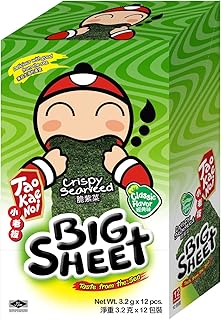Tao Kae Noi Crispy Seaweed Big Sheet Classic Flavour, 12 x 3.2 g