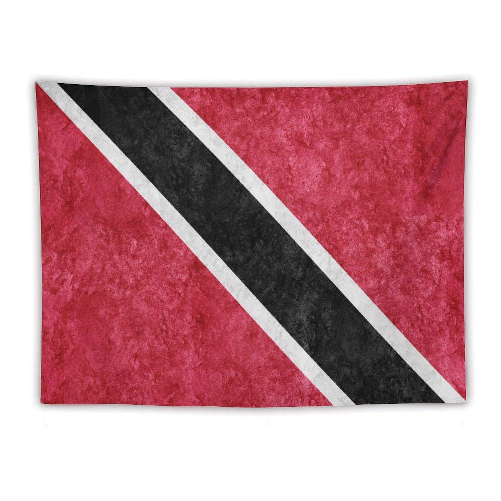 XingFox Trinidad Tobago Flag Textured Tapestry Wall Hanging, National Flag Art Wall Decoration Tapestry, For Bedroom Living Room Dorm Home Decoration, 60"x80"