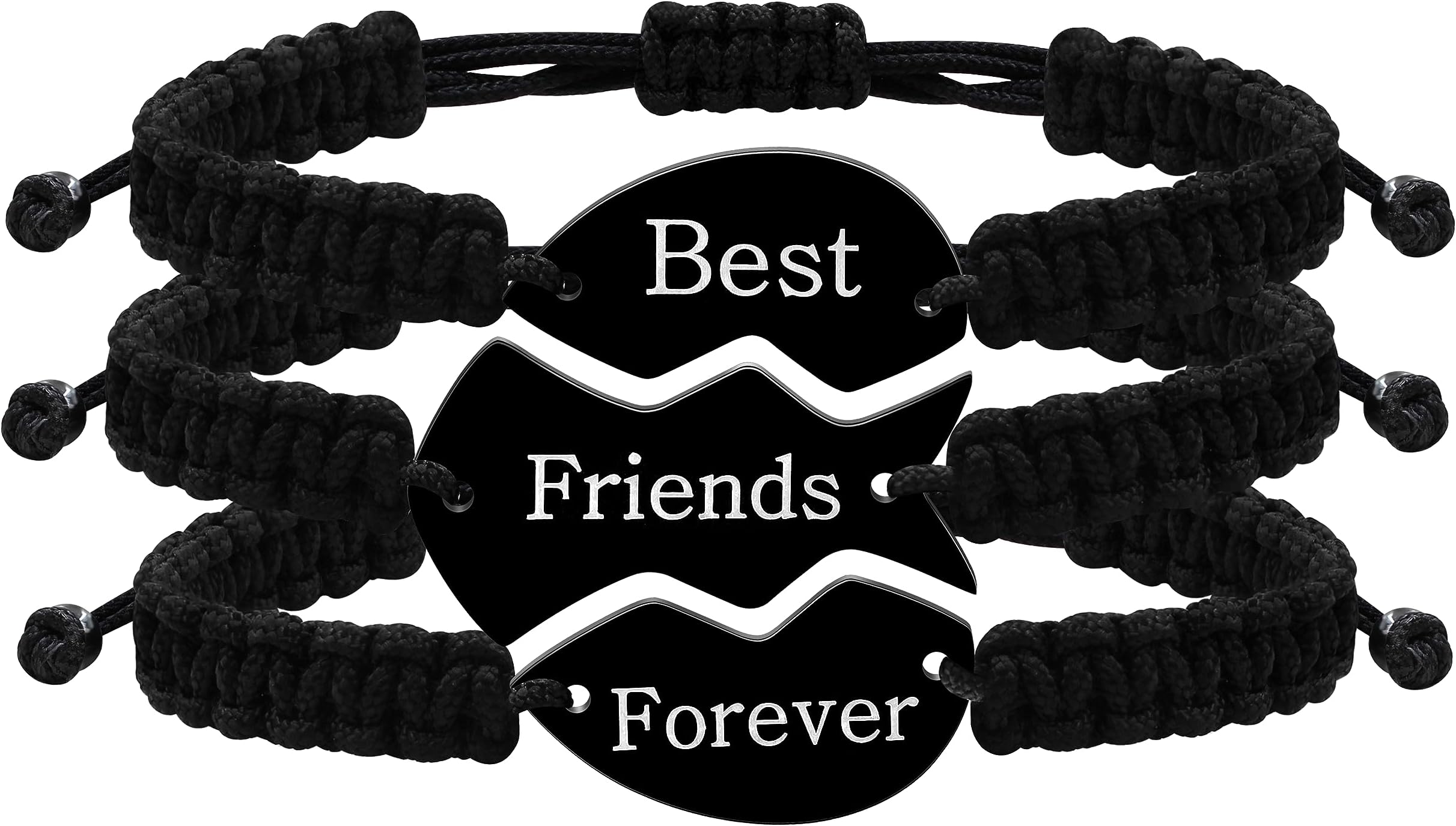 UloveidoMom Dad Daughter Best Friends Forever 1/2/3 Family Friendship Bracelets for Mother Daddy Daughter Best Friends